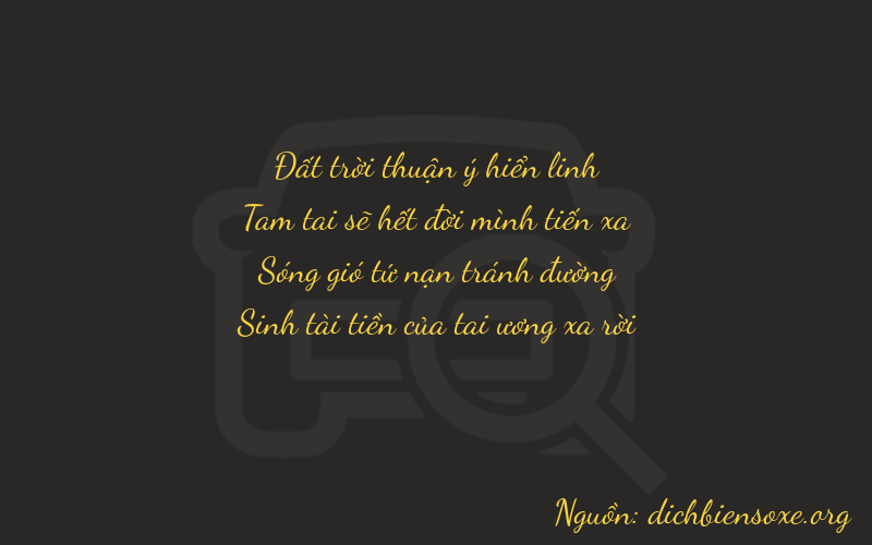 Thơ dịch biển số xe 7335