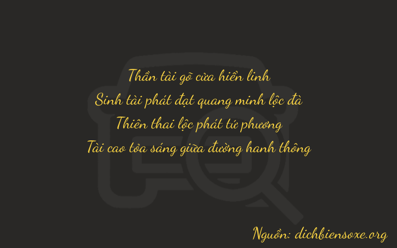 Thơ dịch biển số xe 7343