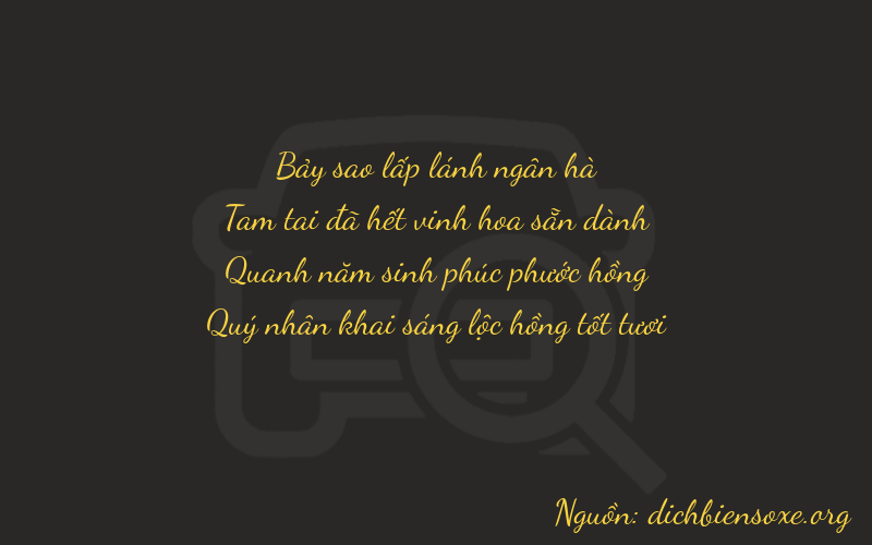 Thơ dịch biển số xe 7356