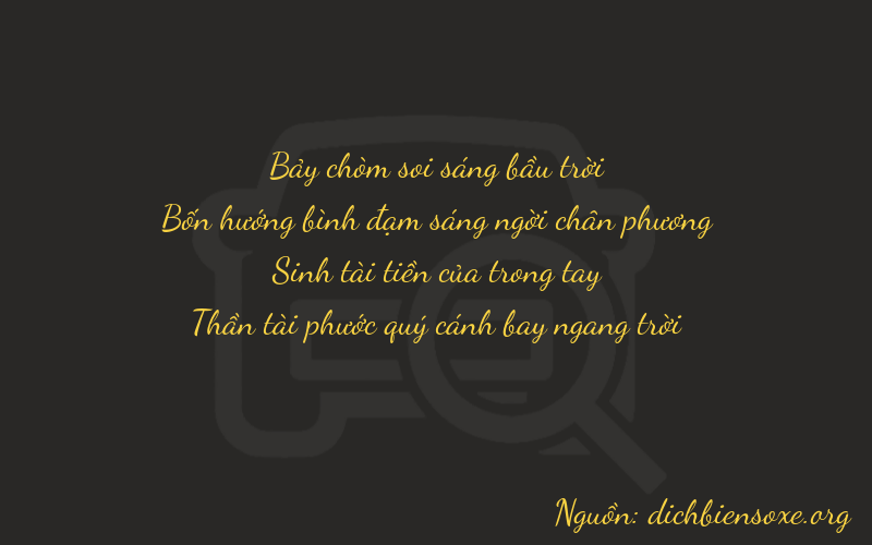 Thơ dịch biển số xe 7437