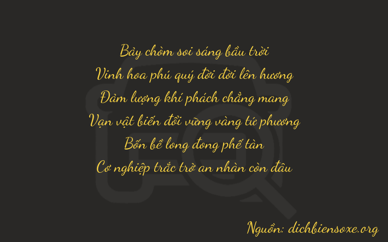 Thơ dịch biển số xe 72649