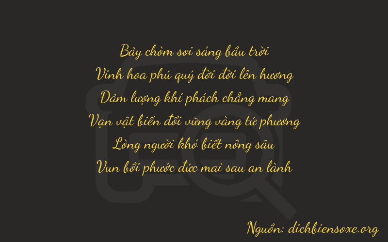 Thơ dịch biển số xe 72667