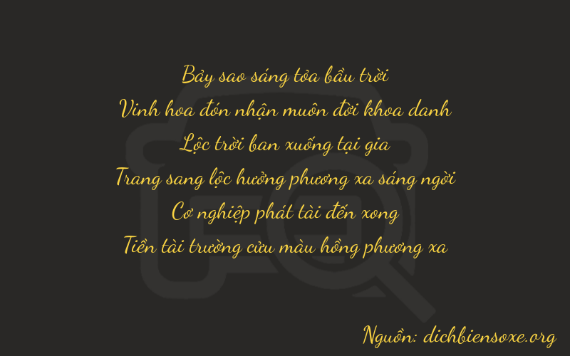 Thơ dịch biển số xe 72689