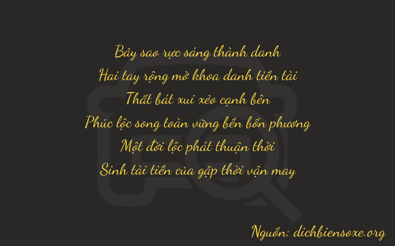 Thơ dịch biển số xe 72715