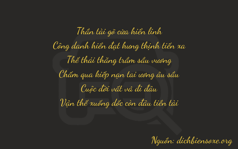 Thơ dịch biển số xe 72772
