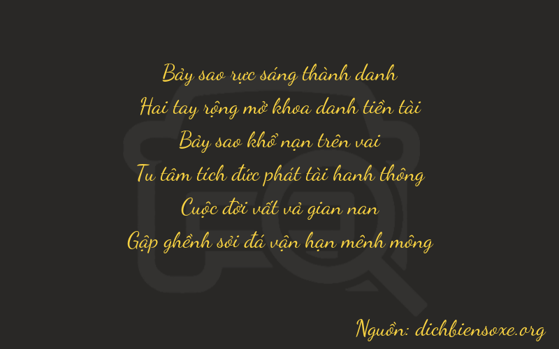 Thơ dịch biển số xe 72778