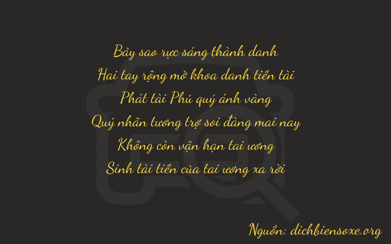 Thơ dịch biển số xe 72805
