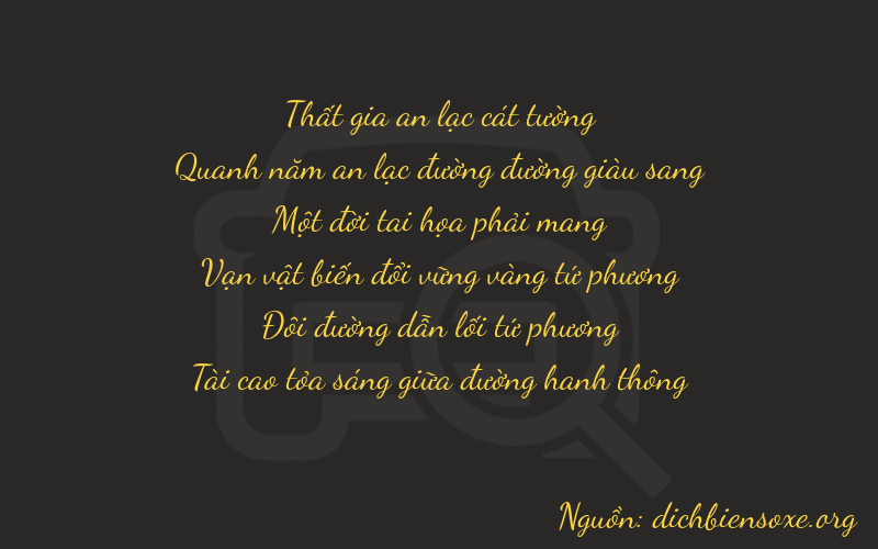 Thơ dịch biển số xe 75123