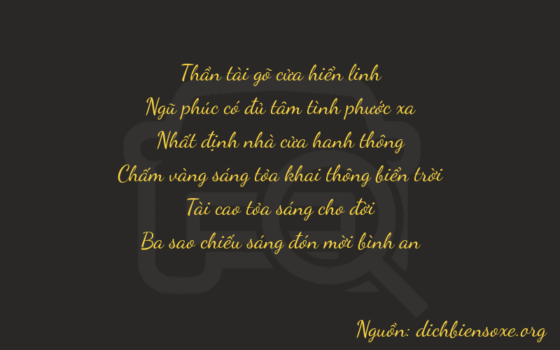 Thơ dịch biển số xe 75133