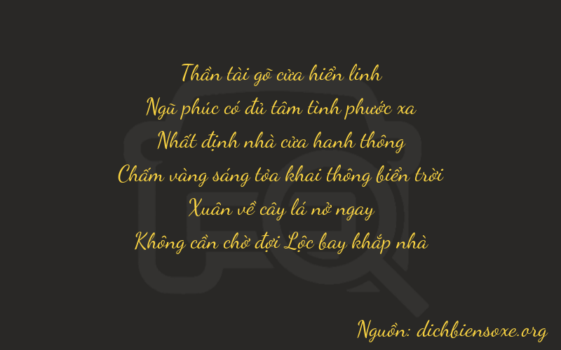 Thơ dịch biển số xe 75160