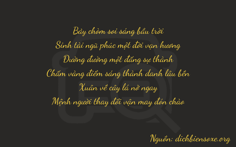 Thơ dịch biển số xe 75163
