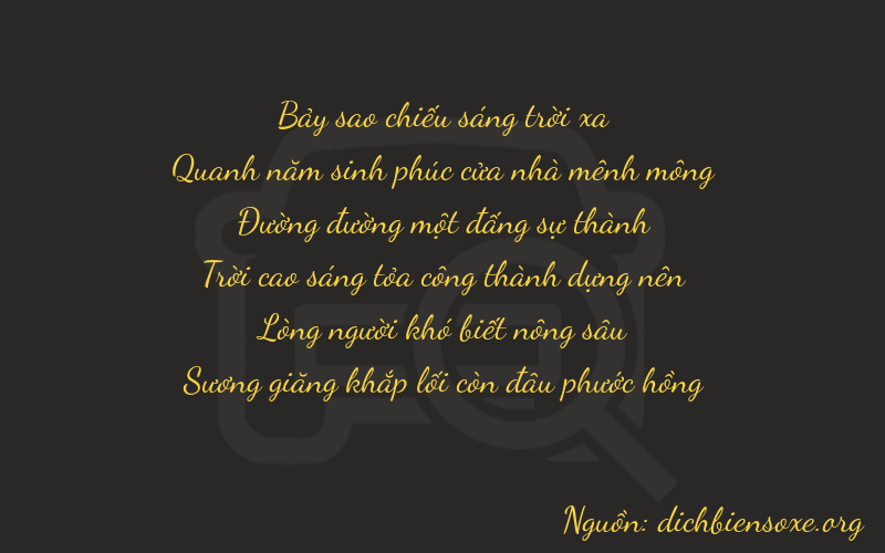 Thơ dịch biển số xe 75164