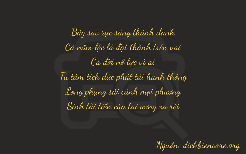 Thơ dịch biển số xe 75175