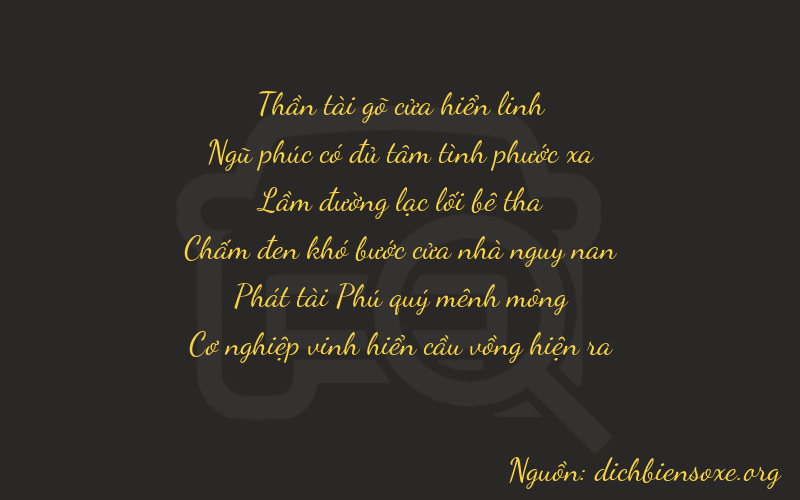 Thơ dịch biển số xe 75187
