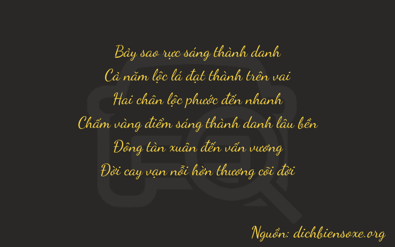 Thơ dịch biển số xe 75247