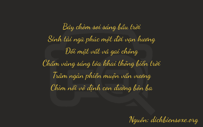 Thơ dịch biển số xe 75253