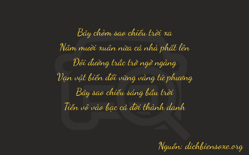 Thơ dịch biển số xe 75270