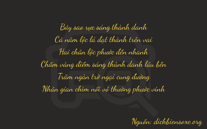 Thơ dịch biển số xe 75274