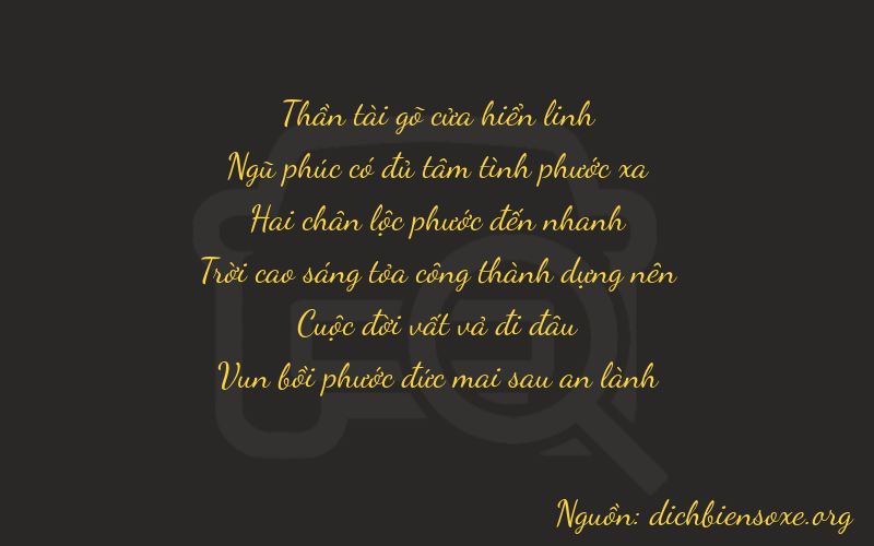 Thơ dịch biển số xe 75277