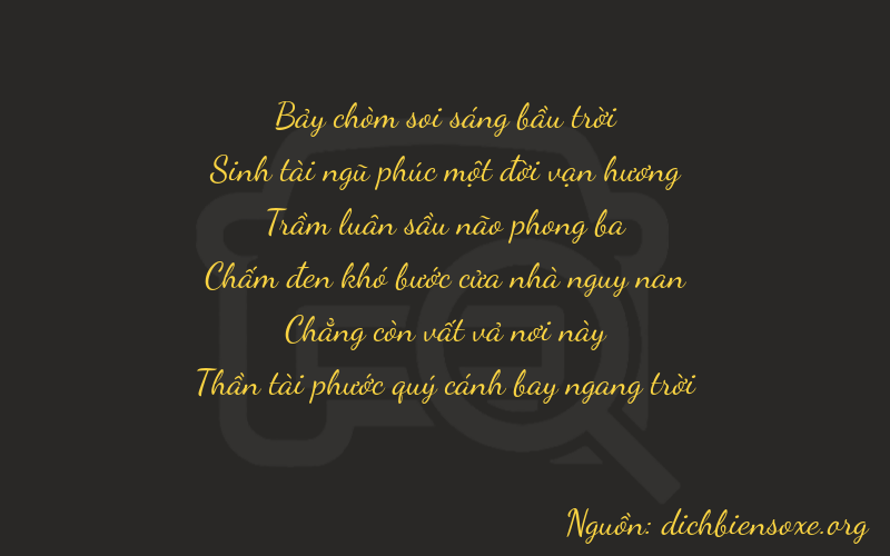 Thơ dịch biển số xe 75307