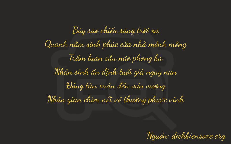 Thơ dịch biển số xe 75344