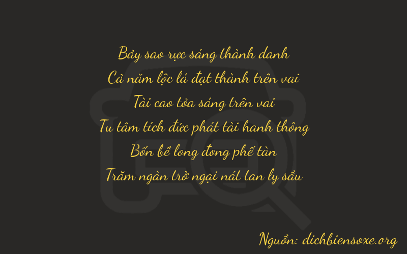 Thơ dịch biển số xe 75346