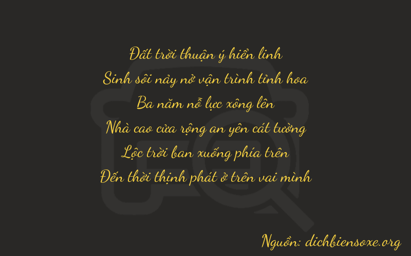 Thơ dịch biển số xe 75368