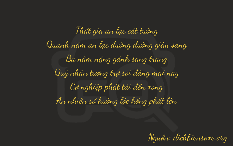 Thơ dịch biển số xe 75384