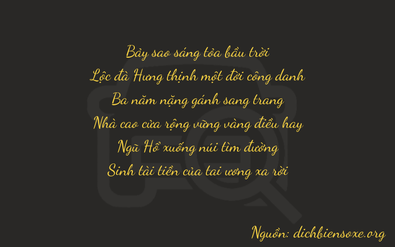 Thơ dịch biển số xe 76355