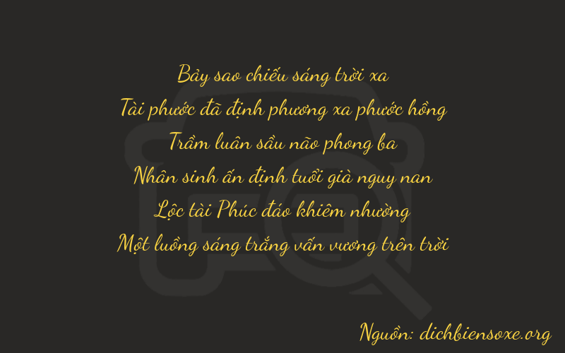 Thơ dịch biển số xe 76361