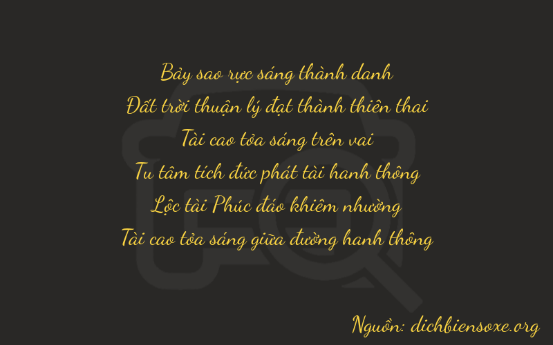Thơ dịch biển số xe 76363