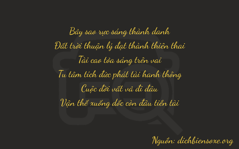 Thơ dịch biển số xe 76372