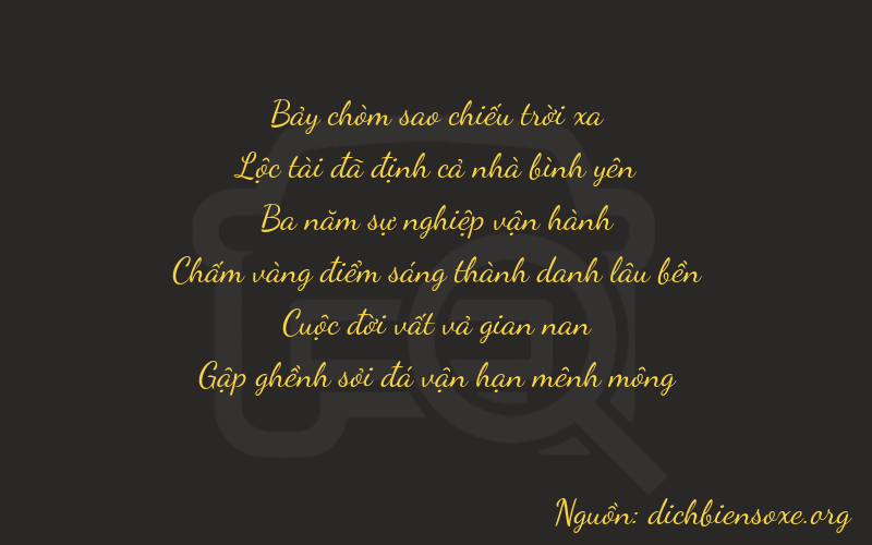Thơ dịch biển số xe 76378