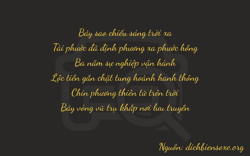 Thơ dịch biển số xe 76397