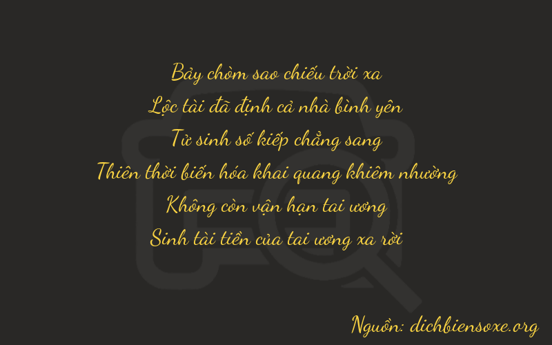 Thơ dịch biển số xe 76405