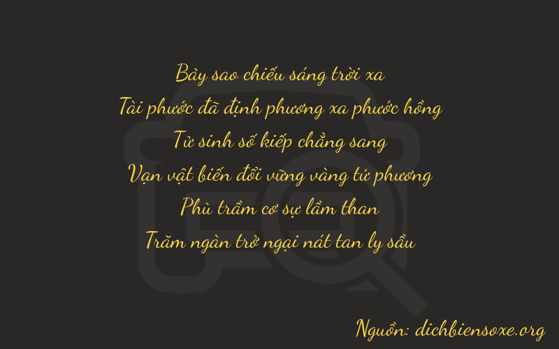 Thơ dịch biển số xe 76406