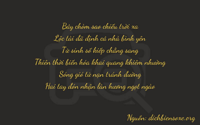 Thơ dịch biển số xe 76432