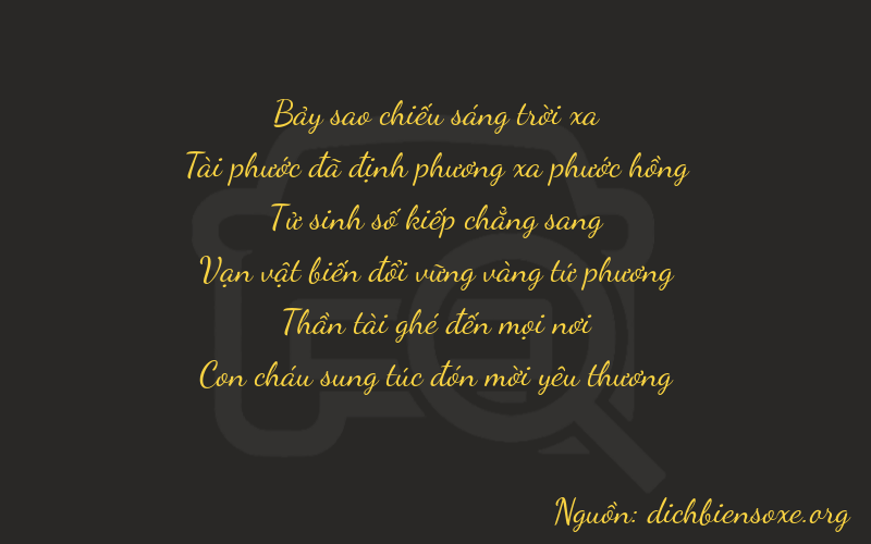 Thơ dịch biển số xe 76460