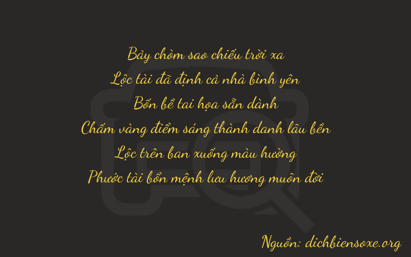 Thơ dịch biển số xe 76486