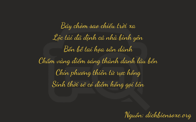 Thơ dịch biển số xe 76495