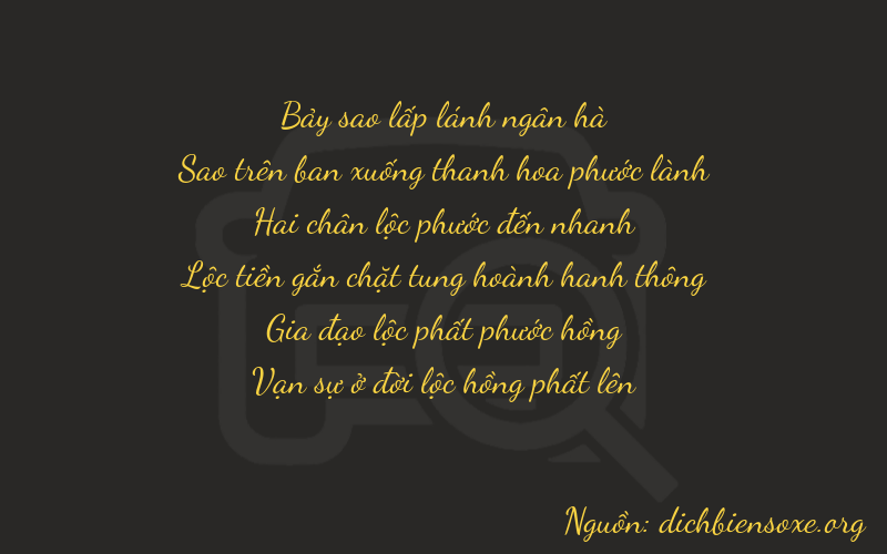 Thơ dịch biển số xe 77264