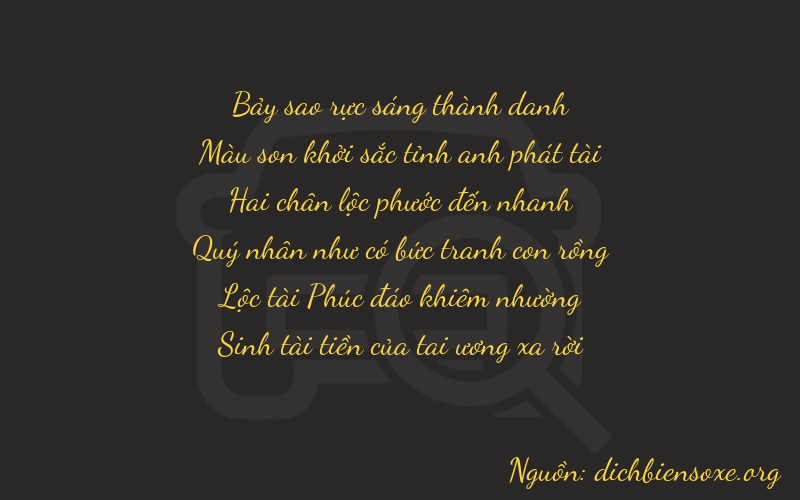 Thơ dịch biển số xe 77265