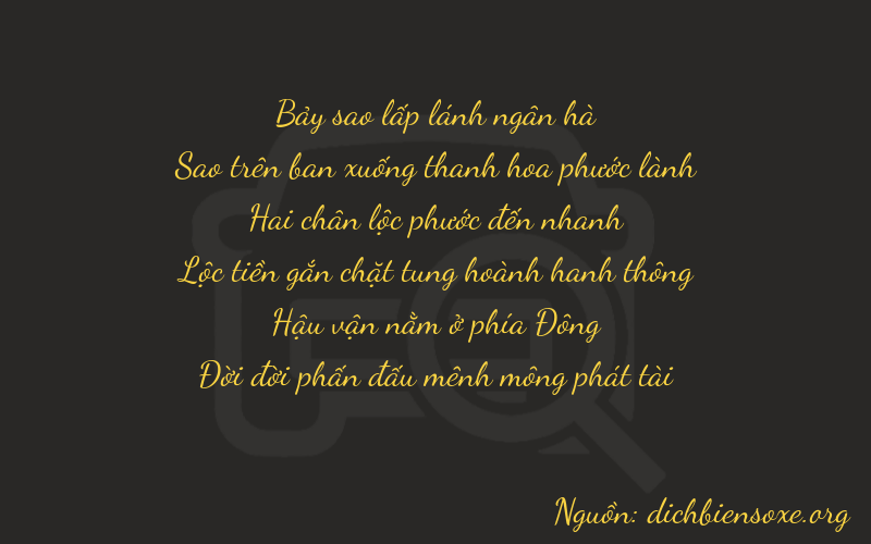 Thơ dịch biển số xe 77273