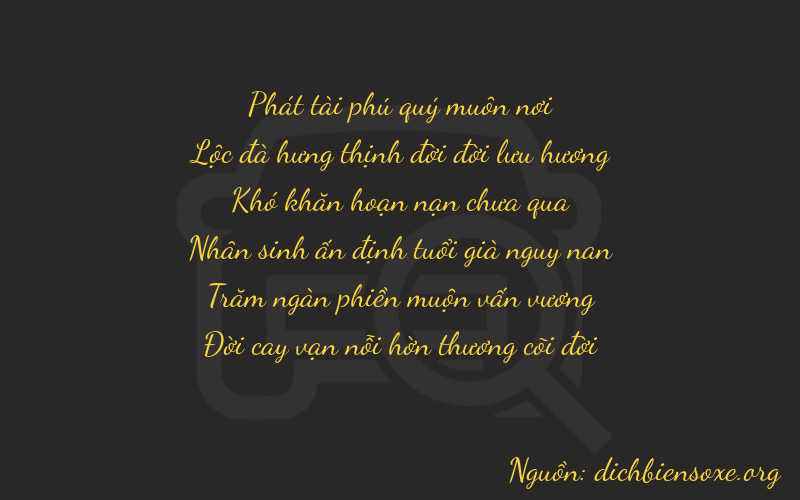 Thơ dịch biển số xe 86057