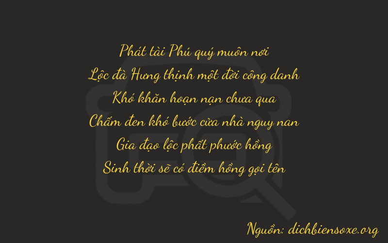 Thơ dịch biển số xe 86065