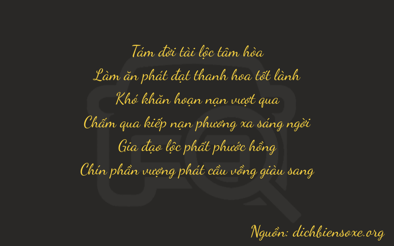 Thơ dịch biển số xe 86069