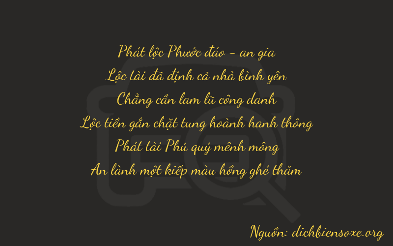 Thơ dịch biển số xe 86081
