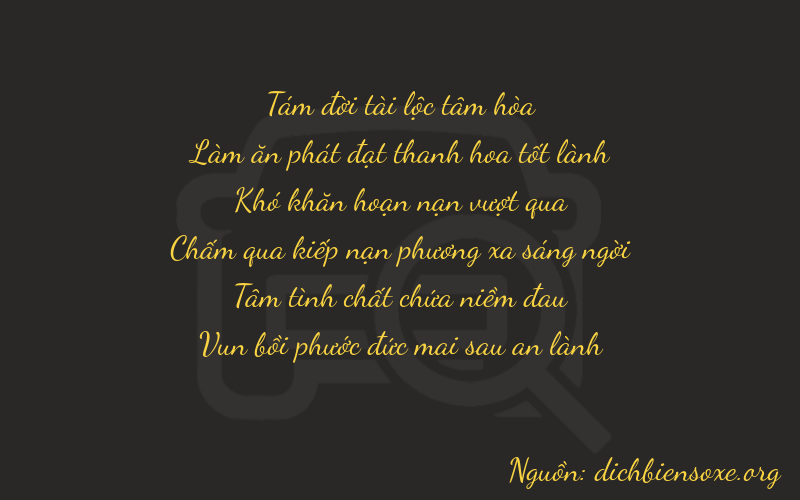 Thơ dịch biển số xe 86087