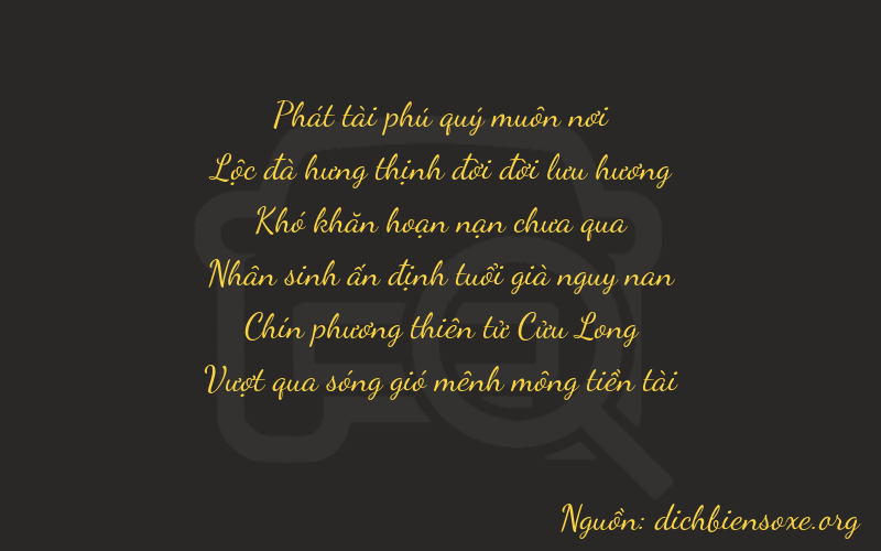 Thơ dịch biển số xe 86093