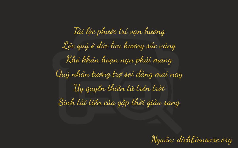 Thơ dịch biển số xe 86095